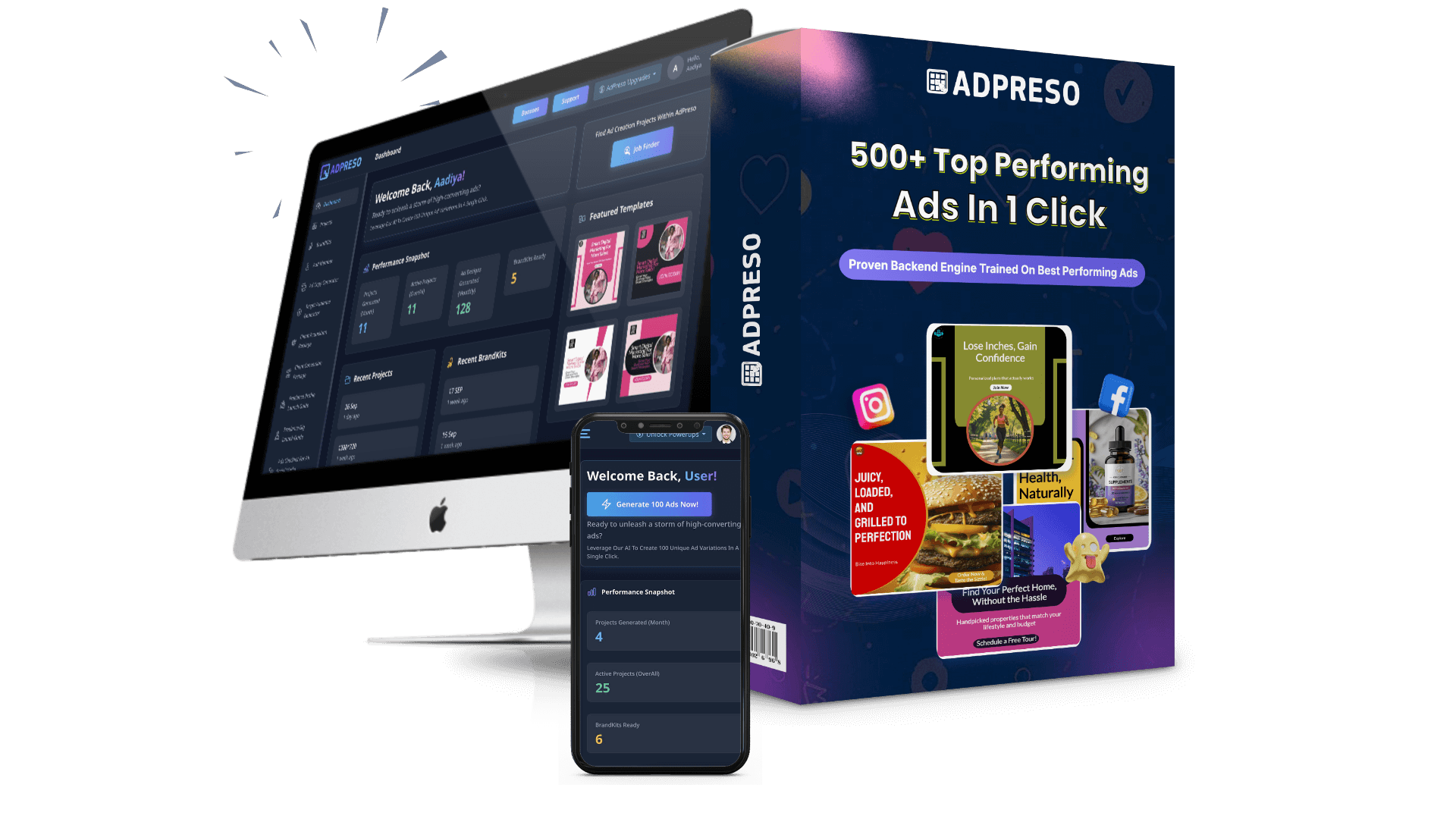 AdPreso AI Software Interface